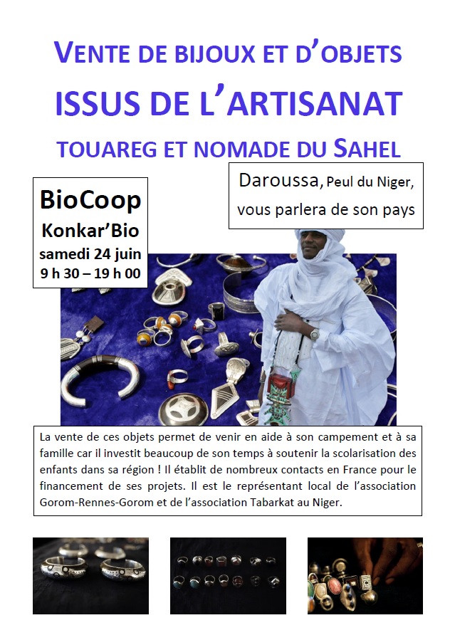 Vente de bijoux touareg // 24 juin 2017