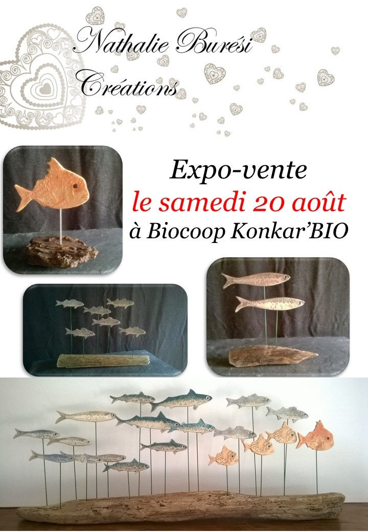 expo-vente de poisson en céramique // 20 août